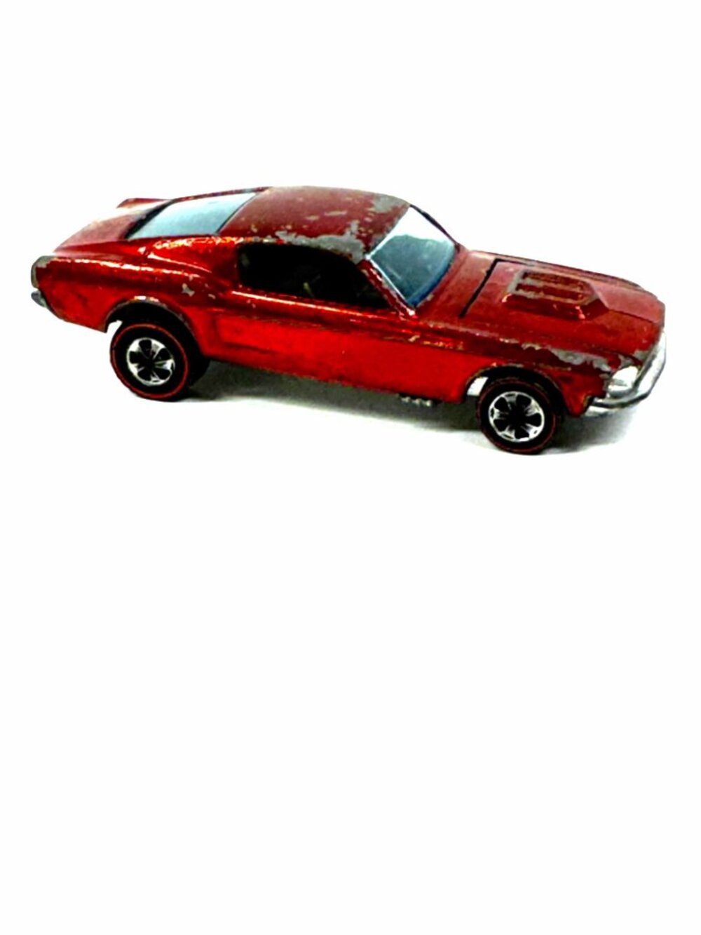 1967 Hot Wheels Redline CUSTOM MUSTANG Red with Dark Interior